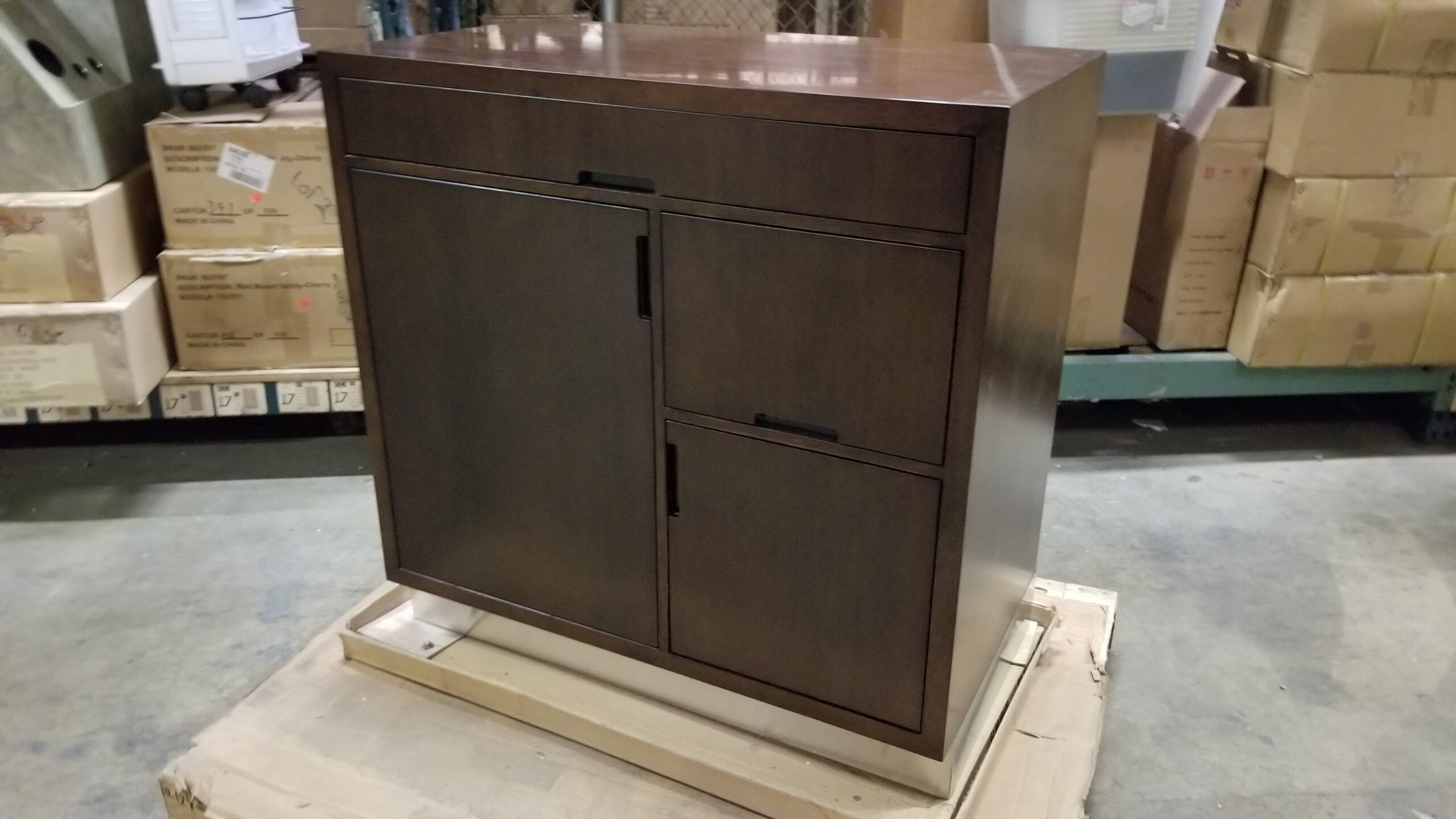 36-Inch-Wide Wood Reception Desk With Storage - Image 2