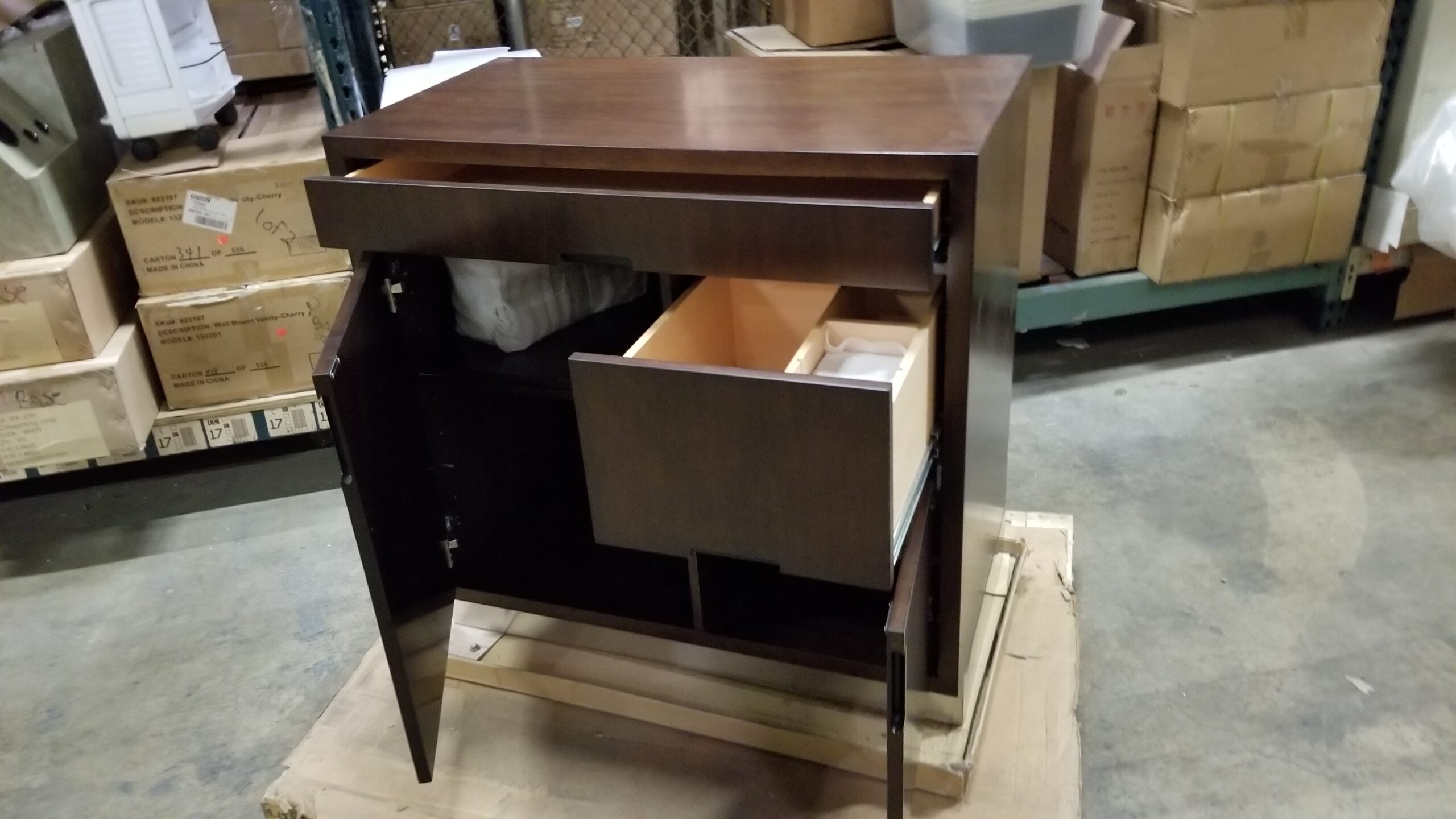 36-Inch-Wide Wood Reception Desk With Storage - Image 3