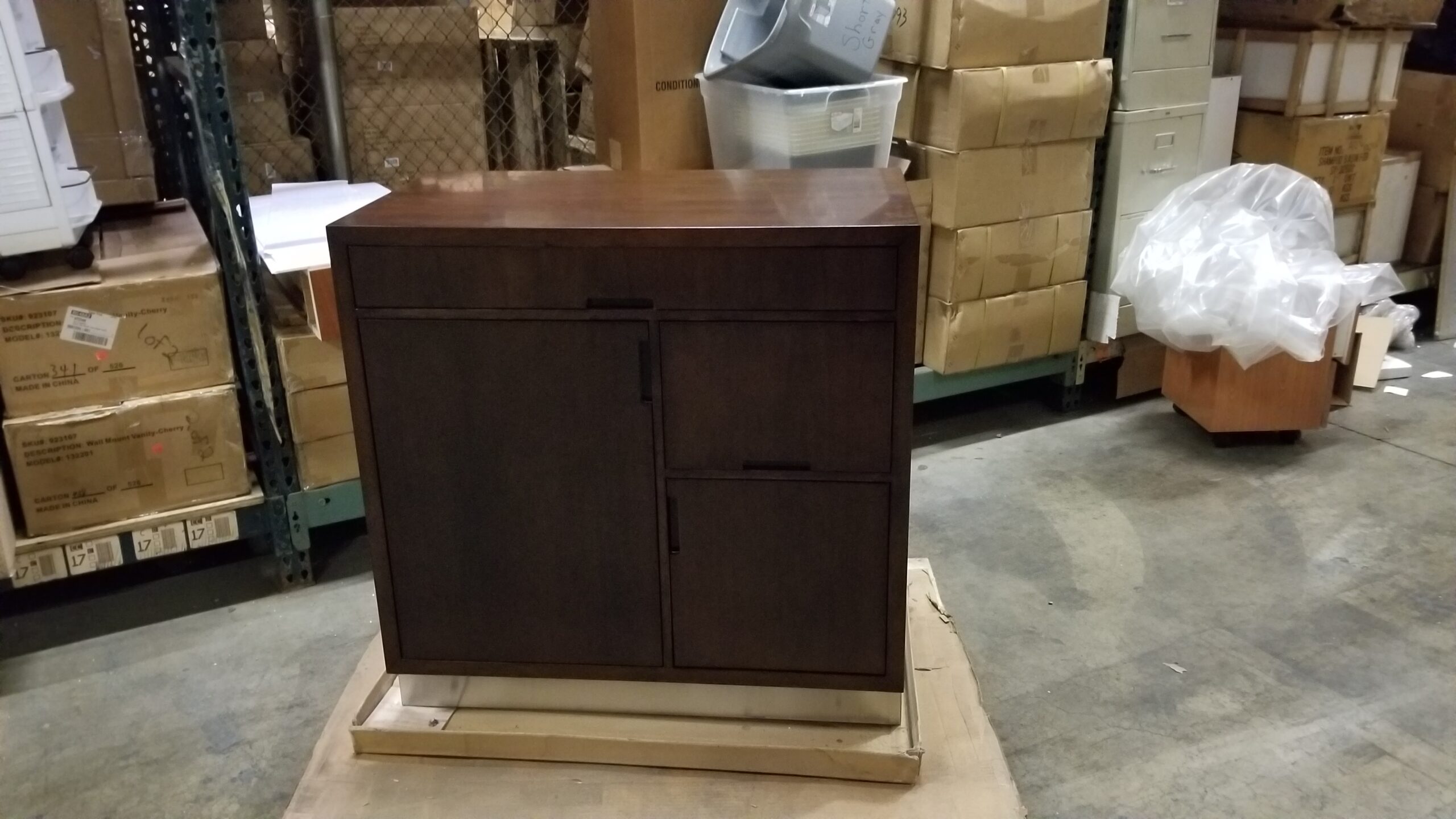 36-Inch-Wide Wood Reception Desk With Storage - Image 7