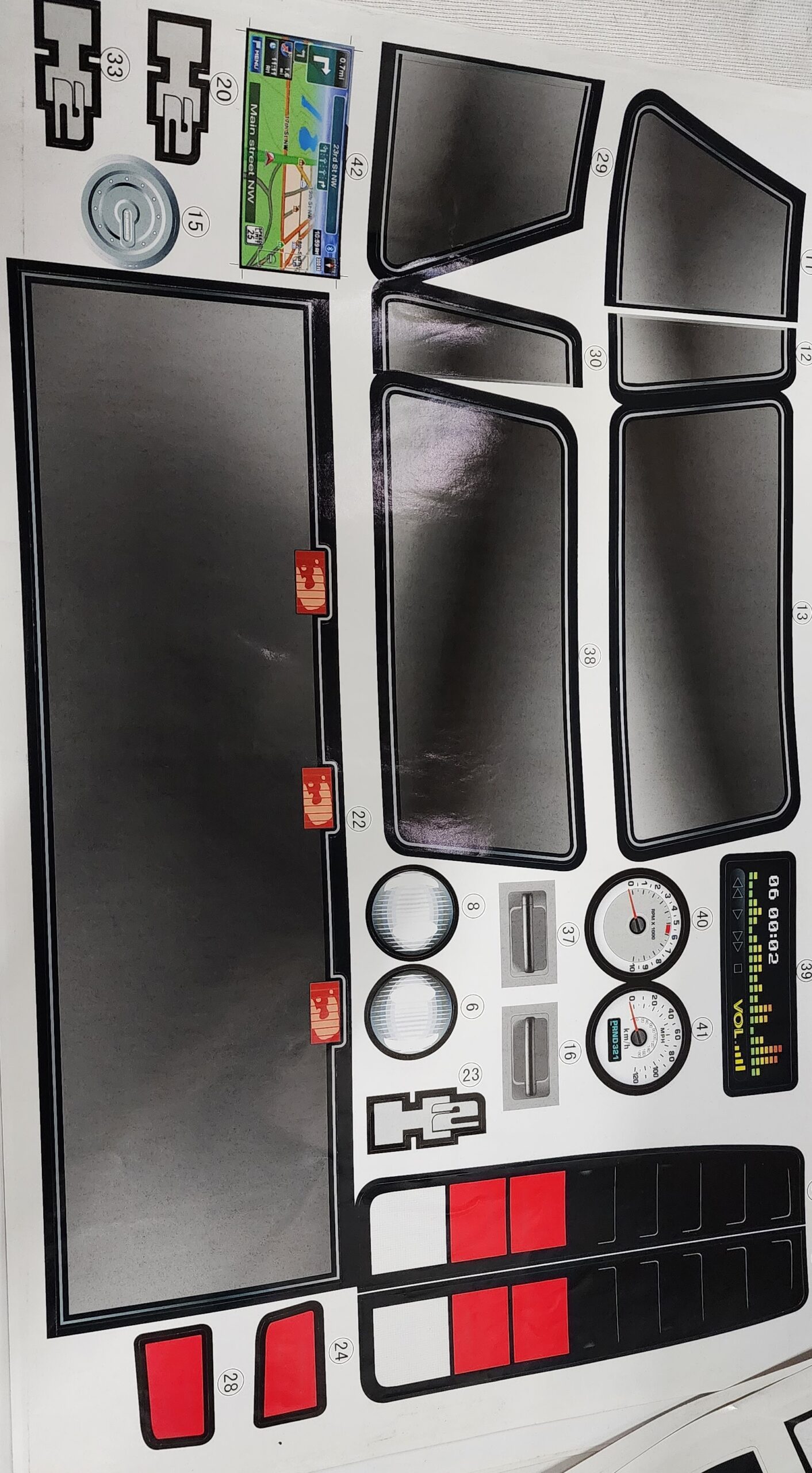 Small Single Seat Hummer Sticker Set - Image 2