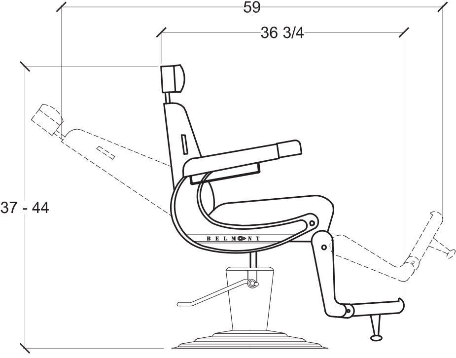 BB-225 Elegance Diamond Stitch Barber Chair - Image 7