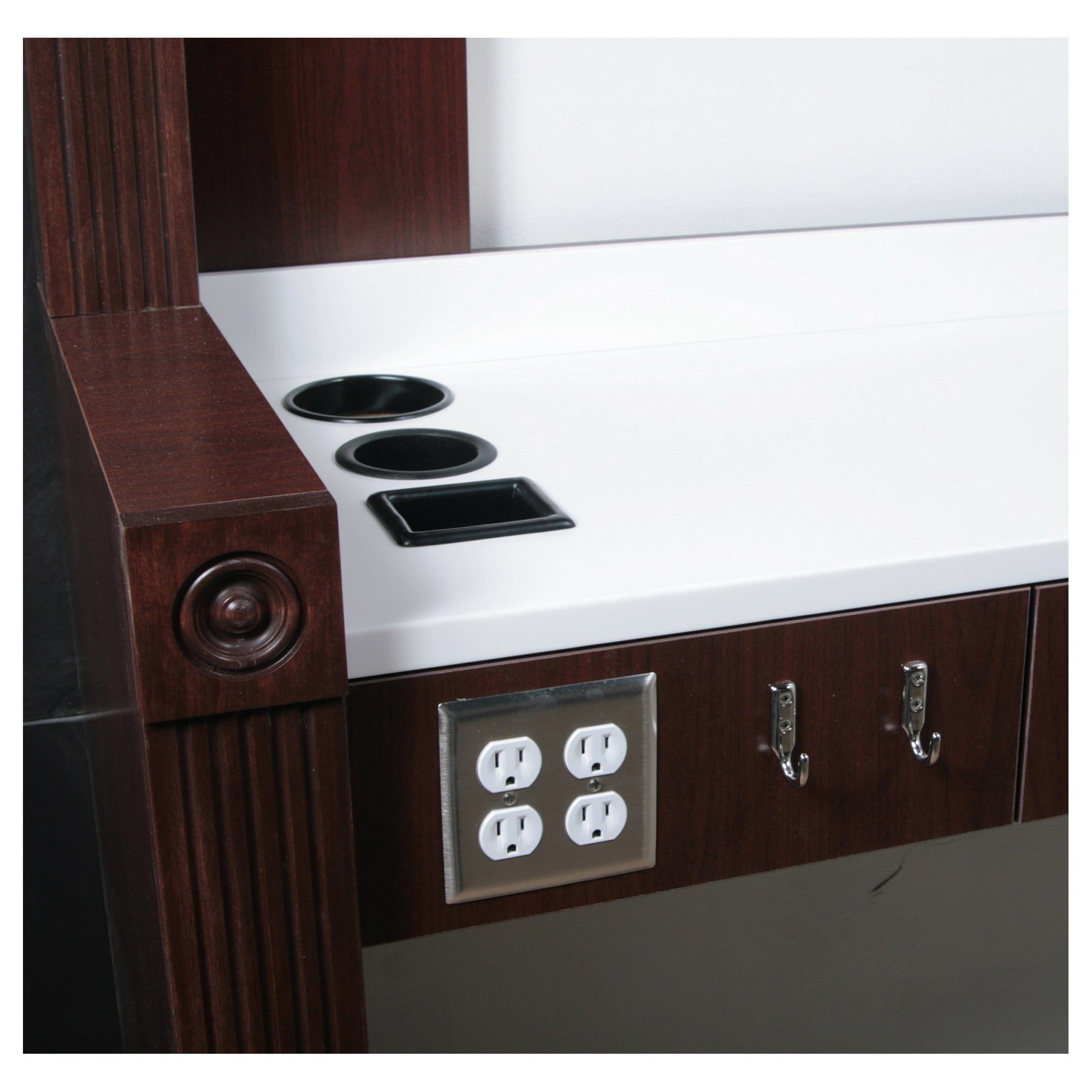 6801-72 Inch Wide Barber Station 2 Colors - Image 3