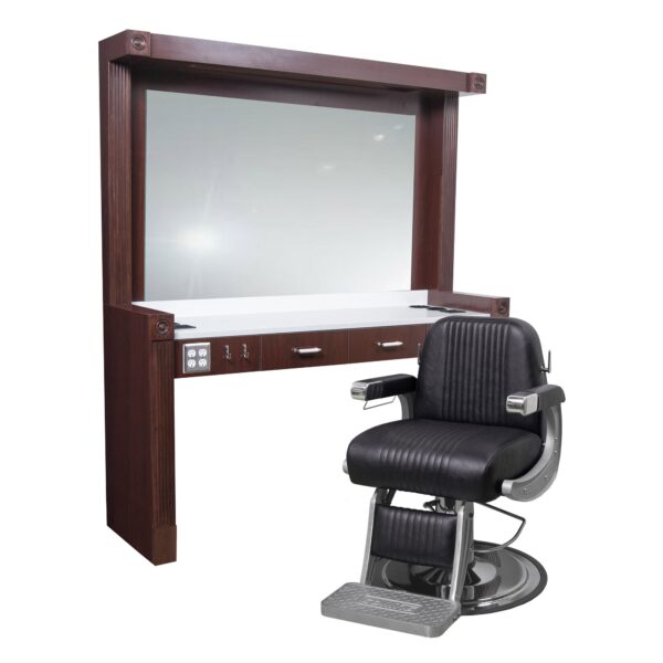 6801-72 Inch Wide Barber Station 2 Colors