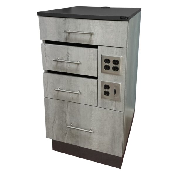 6813-20 Inch Wide Germicidal Barber Cabinet Plus Outlets