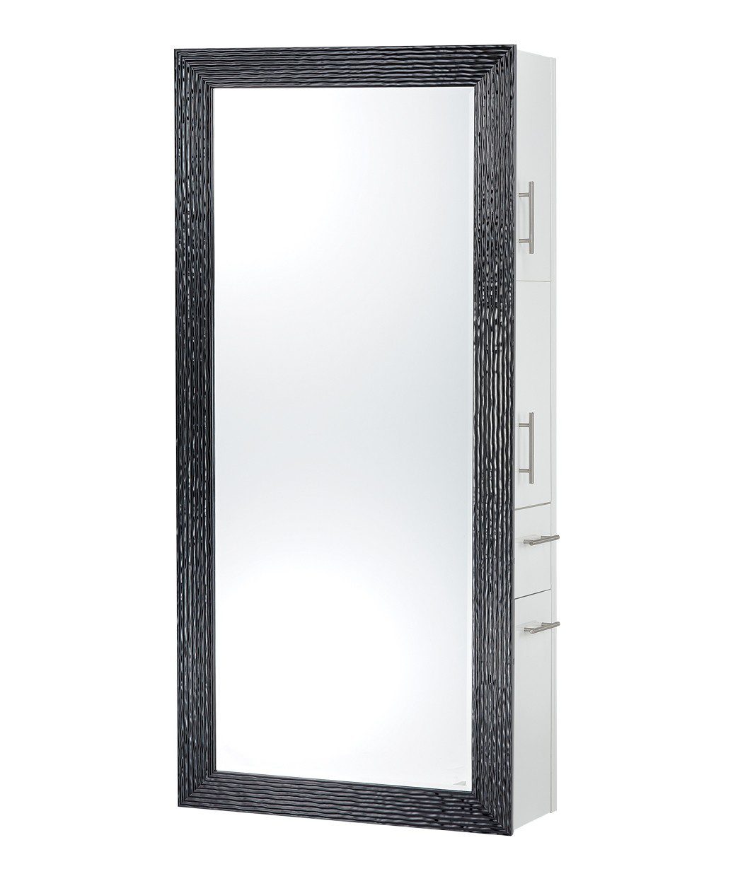 7727-SER02 Wave Black Styling Station With Mirror - Image 7