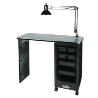 Kayline Marble Color Manicure Table With Vent Plus Lamp