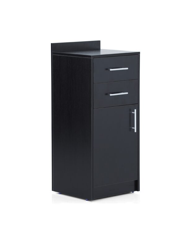 CS65 Italica 16 Inch Black Wood Grain Styling Cabinet