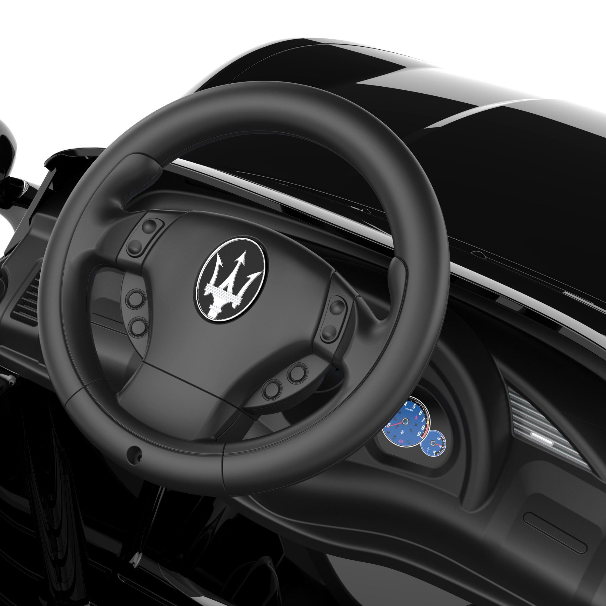 Black Maserati Kids Hair Styling Car - Image 2