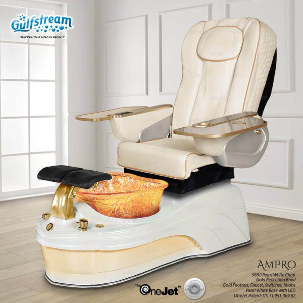 Ampro Illuminated Pipeless Glass Bowl Pedicure Spa - Image 2