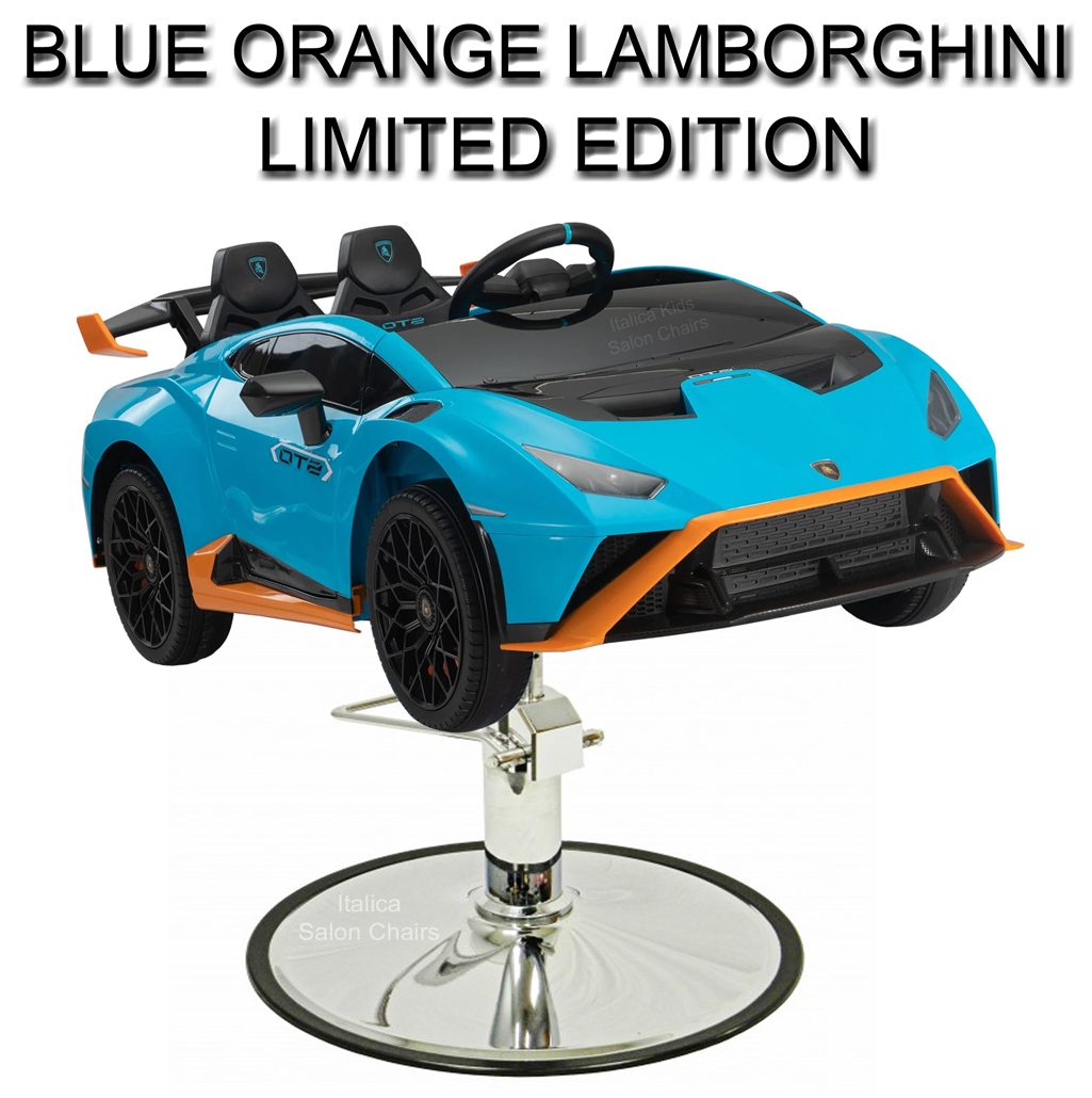 Blue Orange Lamborghini Kids Styling Chair Limited Edition - Image 2