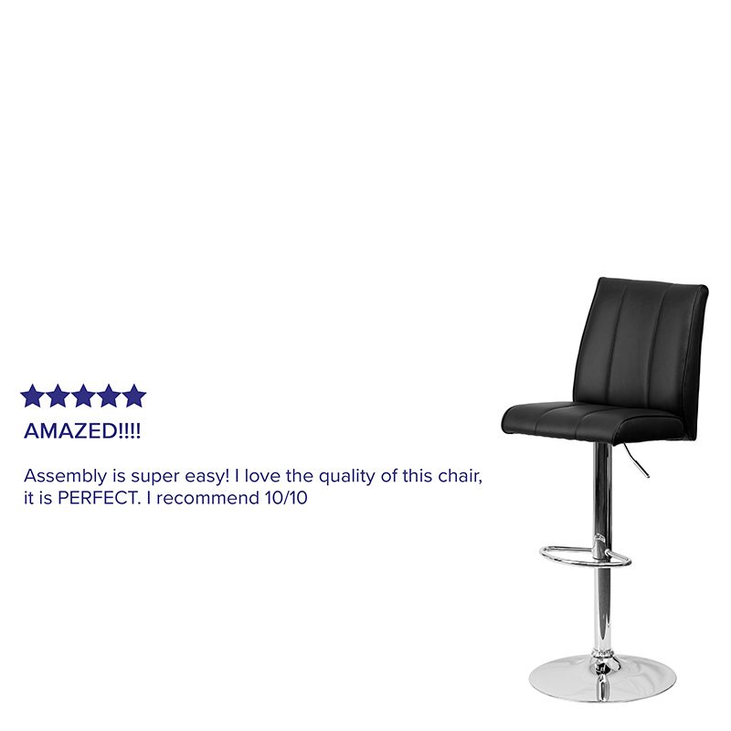 1220 Make Up or Cutting Chair Black Modern - Image 7