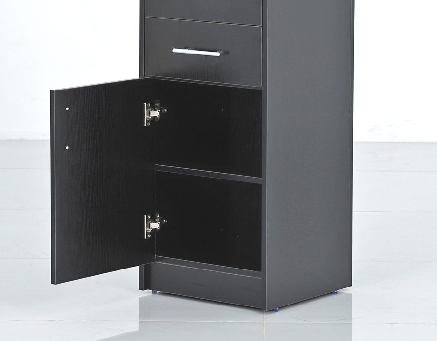 CS65 Italica 16 Inch Black Wood Grain Styling Cabinet - Image 3