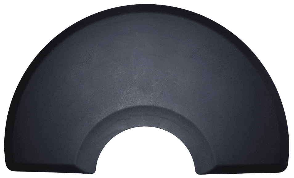 3X5 Comfort Craft Half Circle Anti Fatigue Salon Mat