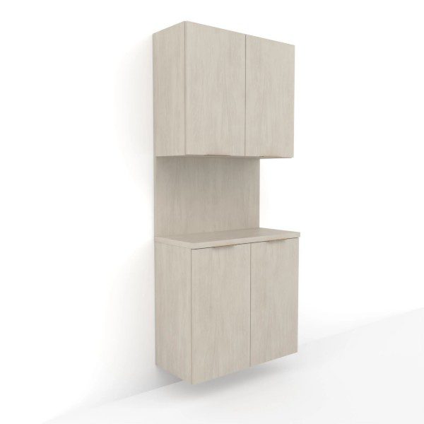 E1103-32-Inch-Wide Wall Floating Shampoo Backbar