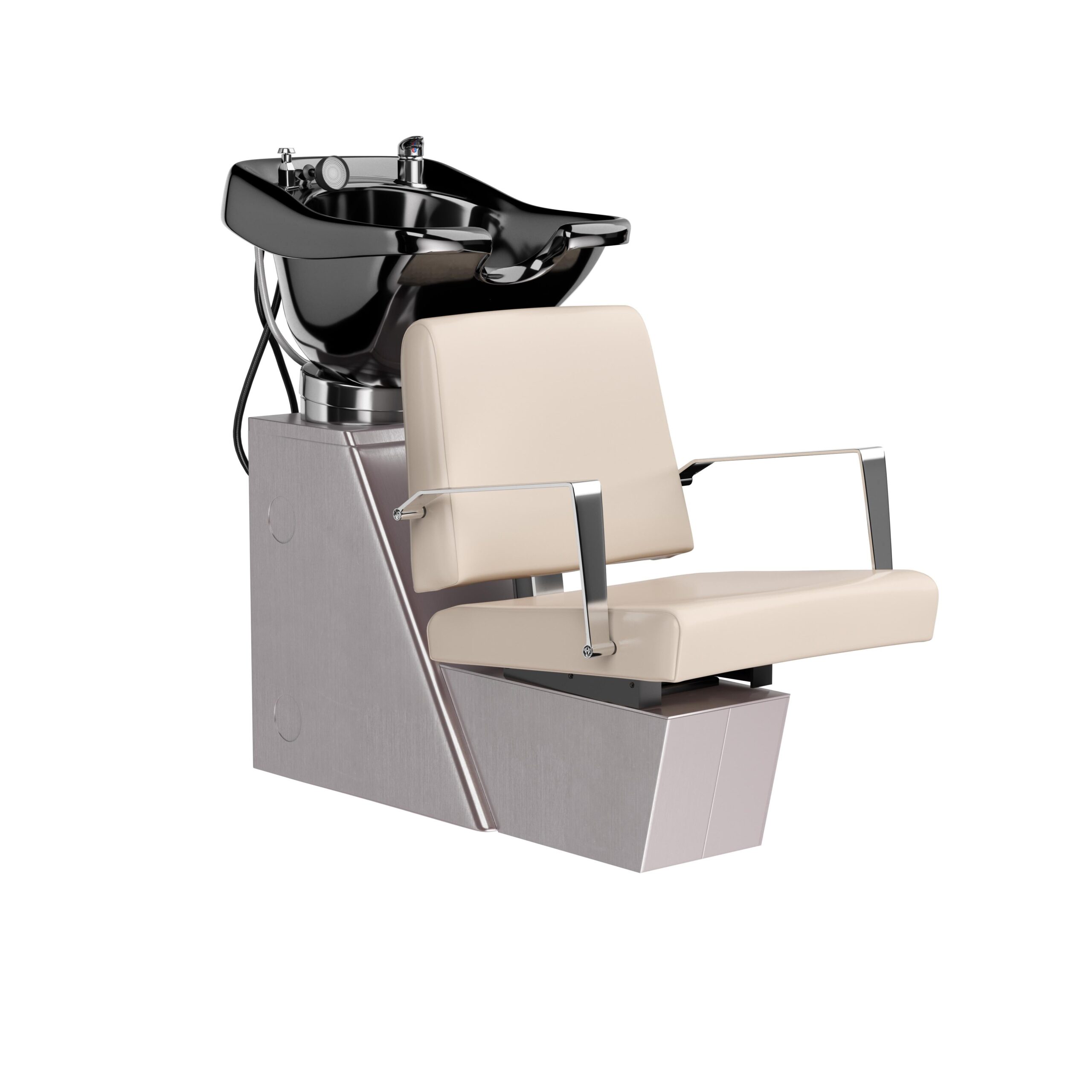 E3V Brushed Stainless Backwash Shampoo Unit