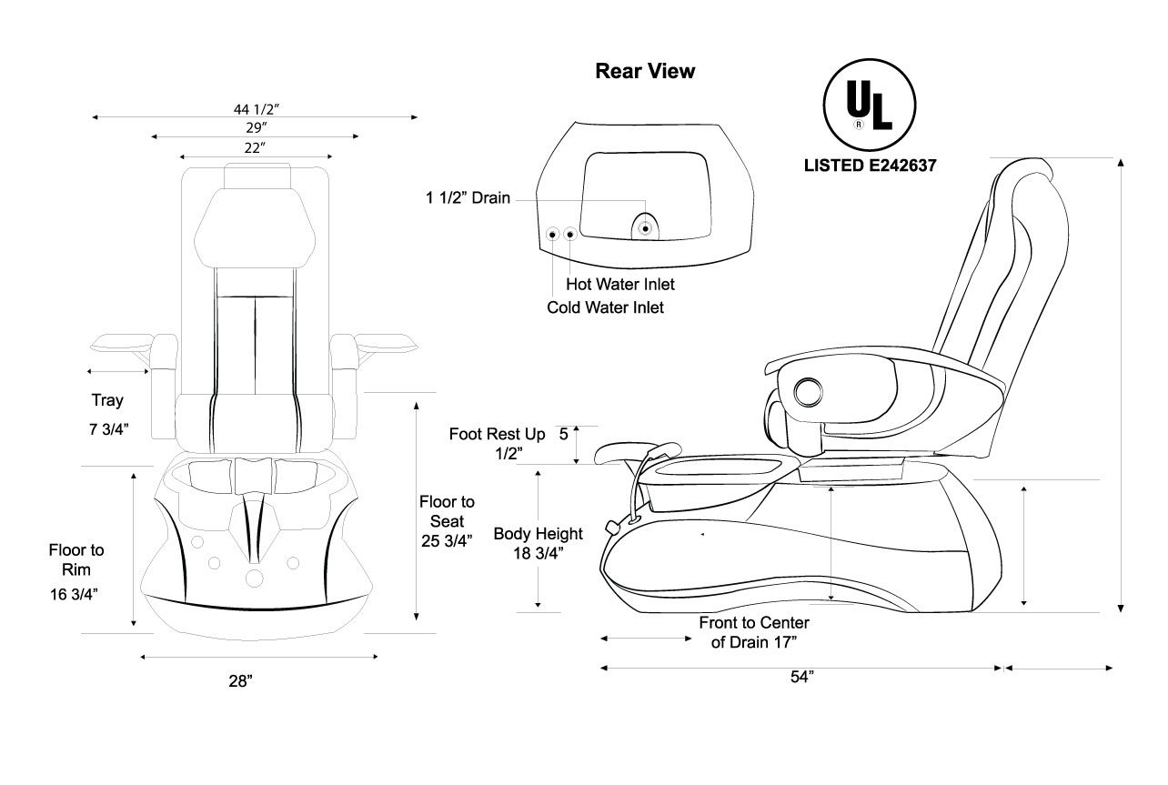 Empress RX Pedicure Spa Chair Call For Our Best Prices Please - Image 3