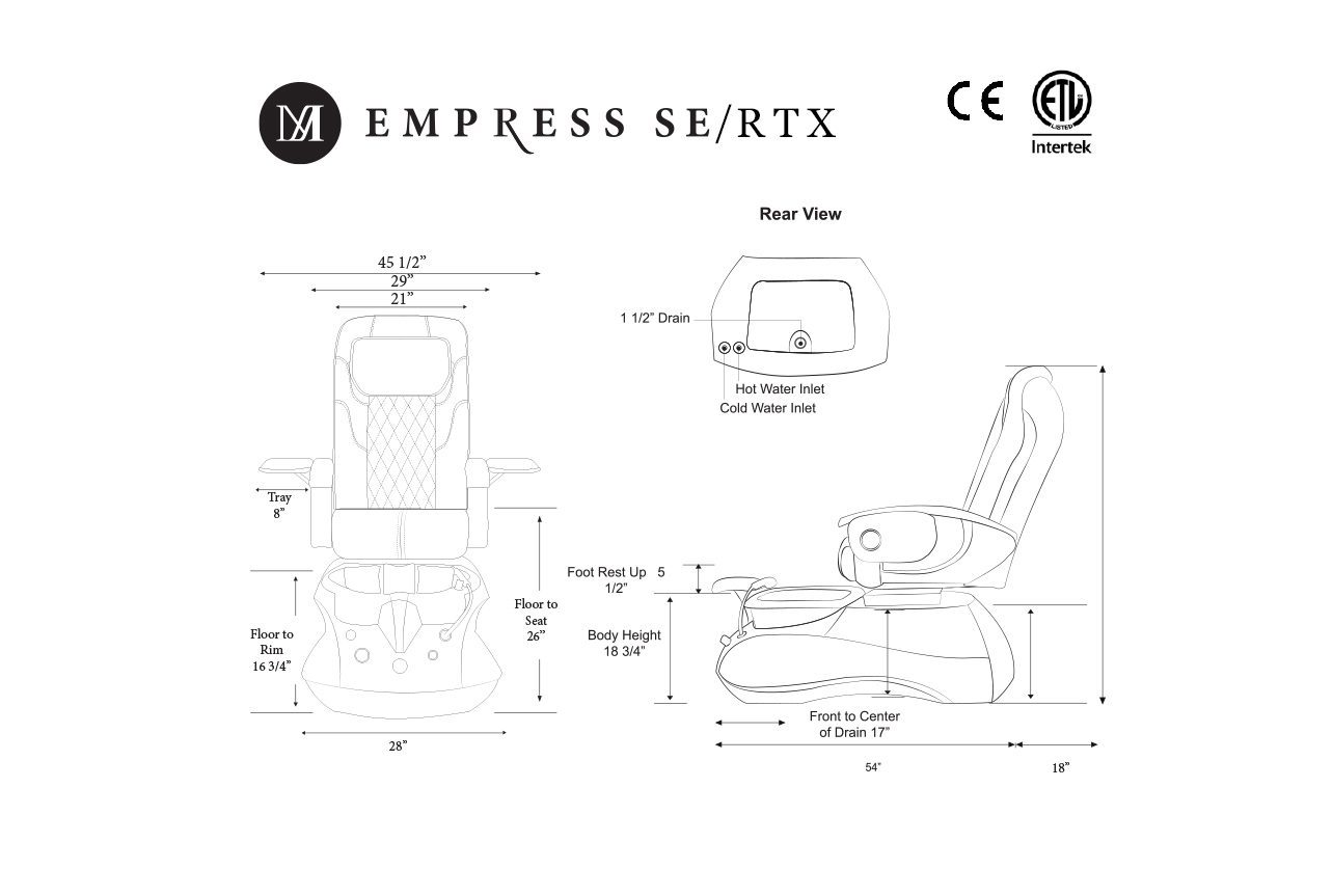 Empress SE Pedicure Spa Chair Call For Our Best Prices Please - Image 6