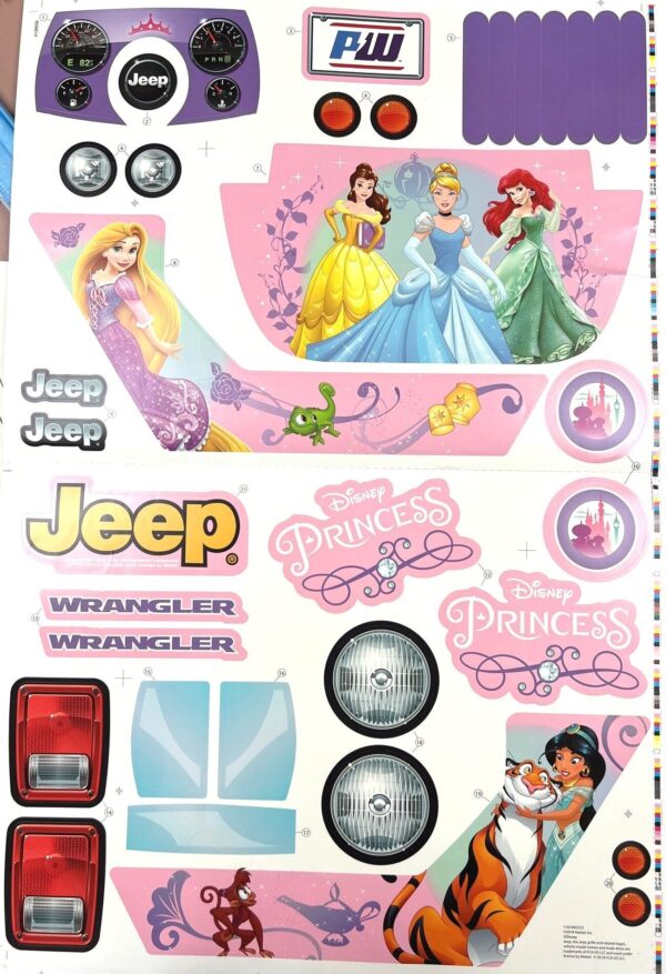 Disney Princess Decals For Styling Chair Jeeps