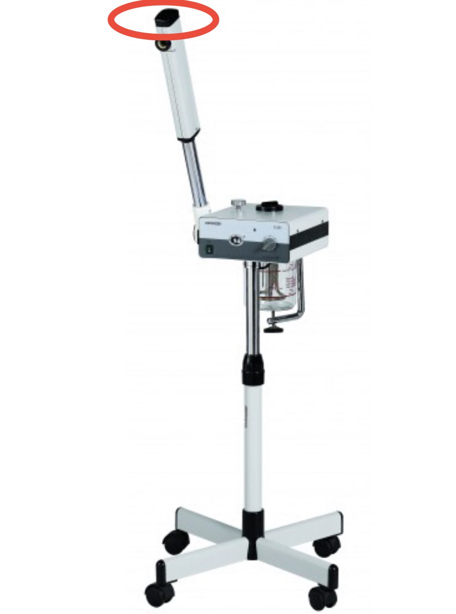 D201 Facial Steamer Top Arm Cap Black - Image 2