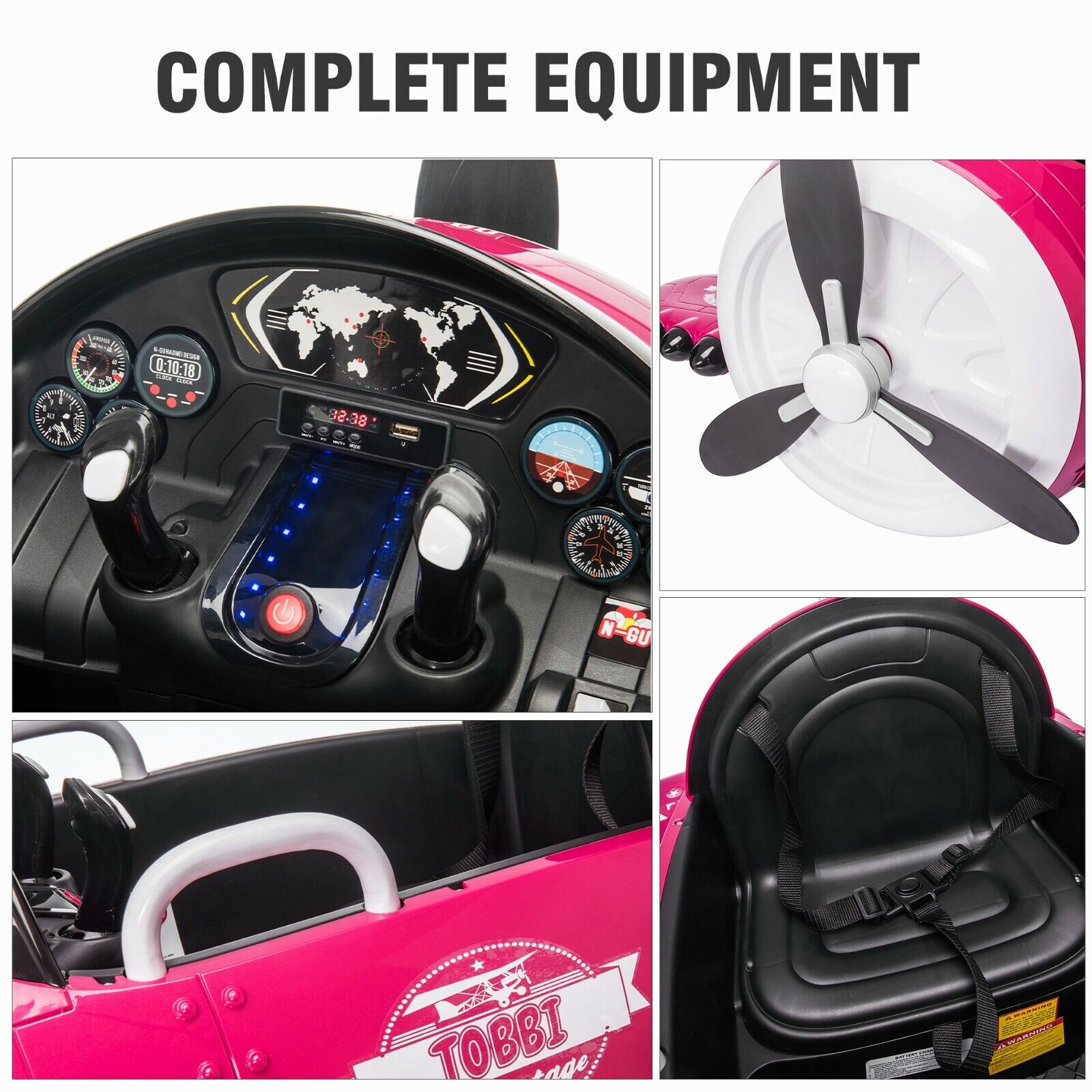 Pink Airplane Styling Chair For Girls High Quality Model - Image 2