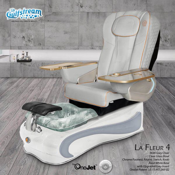 La Fleur 4 Pipeless Glass Bowl Pedicure Spa - Image 3