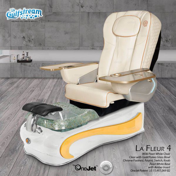 La Fleur 4 Pipeless Glass Bowl Pedicure Spa - Image 7