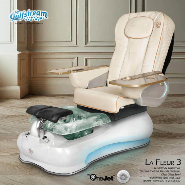 La Fleur 3 Pipeless Glass Bowl Pedicure Spa - Image 4