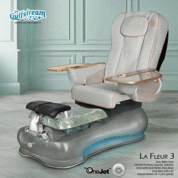 La Fleur 3 Pipeless Glass Bowl Pedicure Spa - Image 2