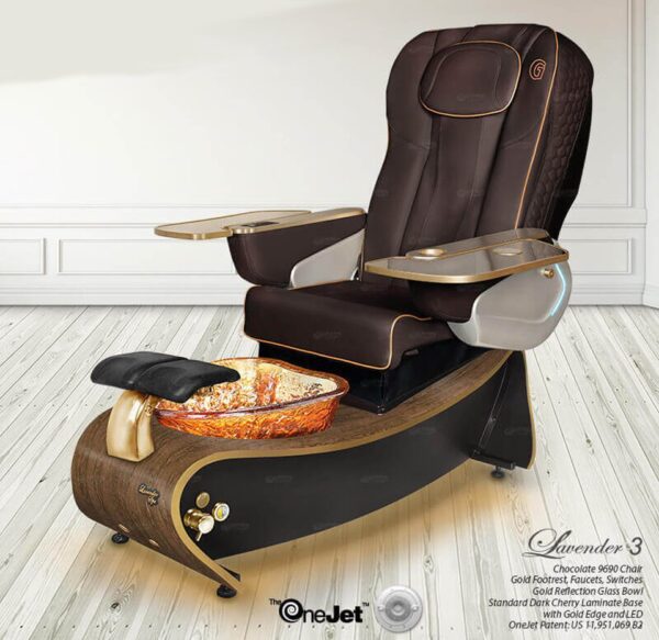 Lavender 3 Pipeless Pedicure Spa With Glass Bowl