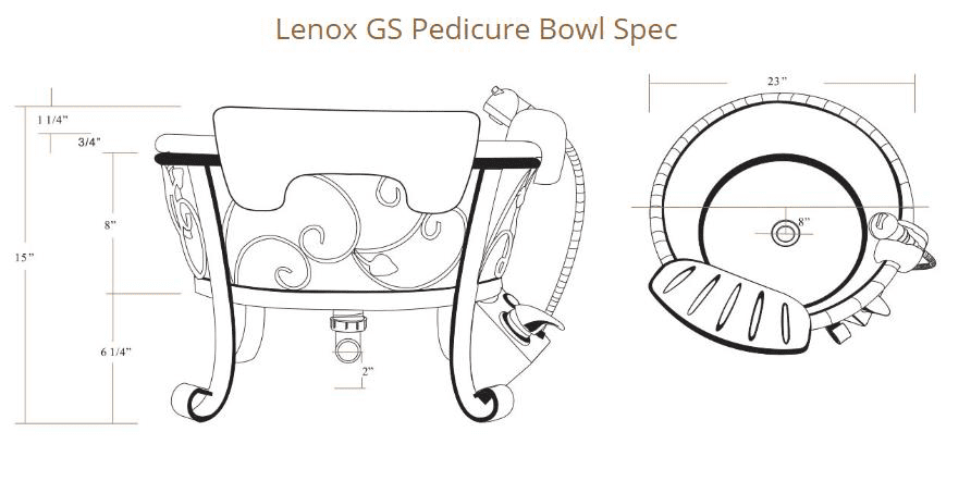 Lenox GS Pedicure Bowl- Call For Our Best Prices Please - Image 2