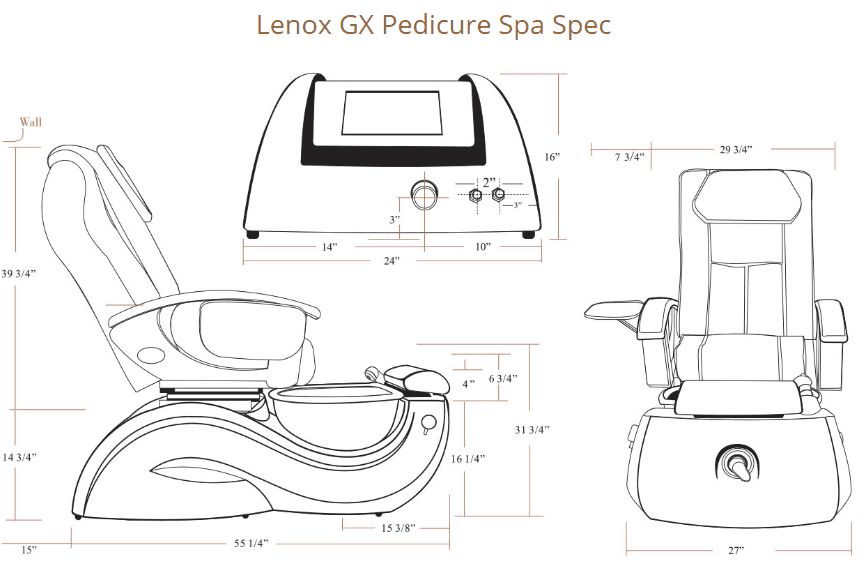 Lenox GX Pedicure Spa Chair - Image 3