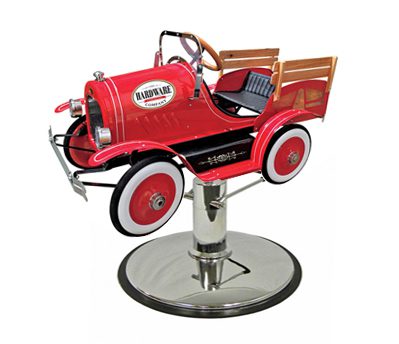 Metal Red Jalopy Kids Classic Styling Chair Car