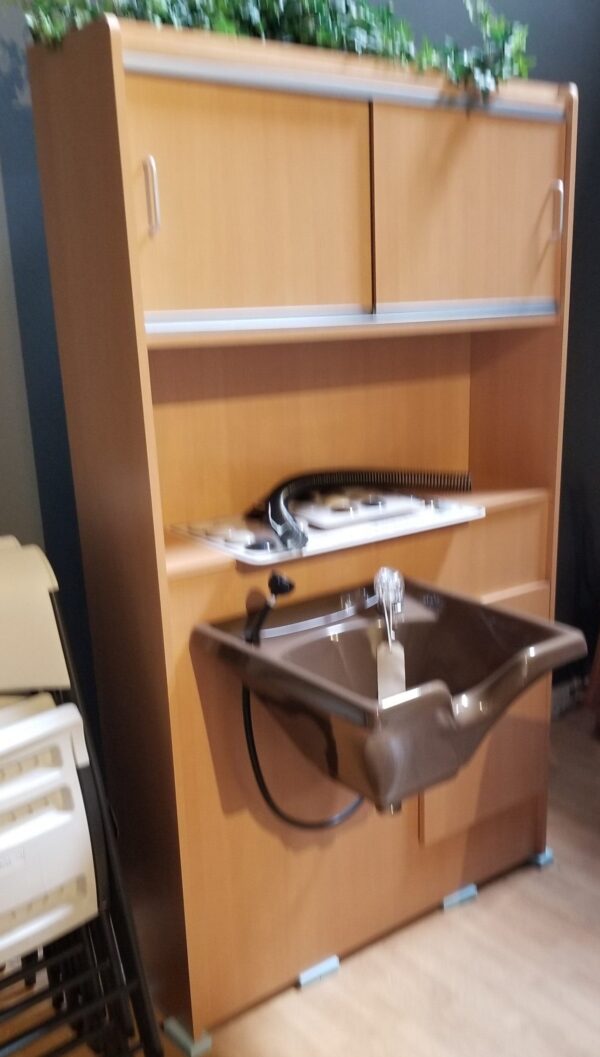 KOKEN Bulkhead Shampoo Bowl Plus Cabinet