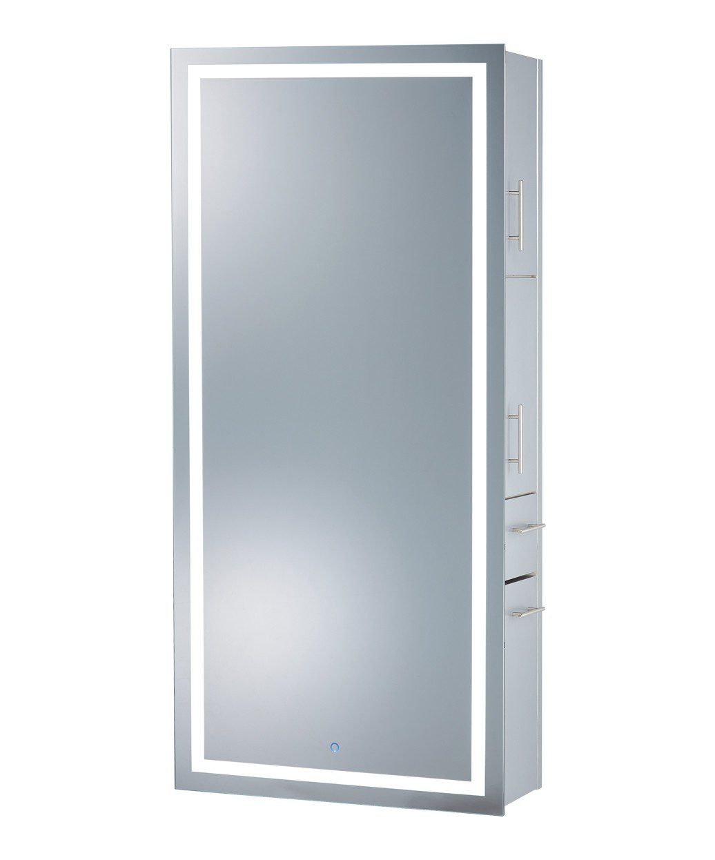 9110 LED Mirror Panel With Station Silver Laminate