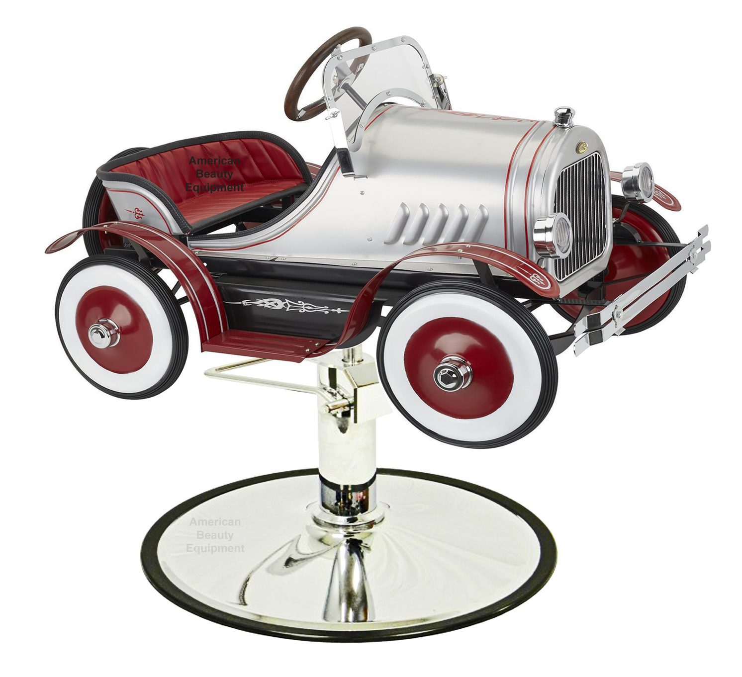 Metal Old Fashioned Silver Roadster Styling Chair