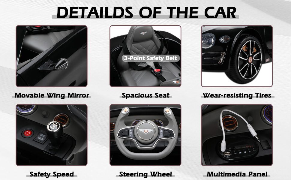 Black Rolls Royce Kids Styling Chair Car - Image 2