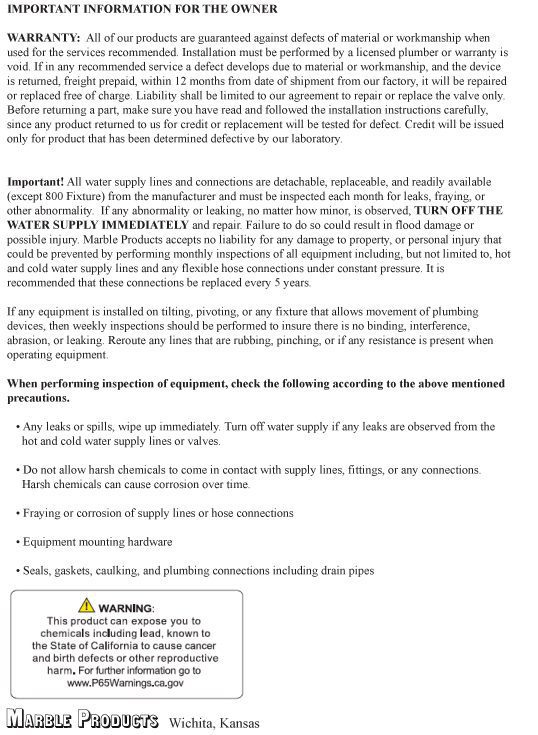 Marble Products 2001 Pedestal Style Wall Shampoo Bowl - Image 18