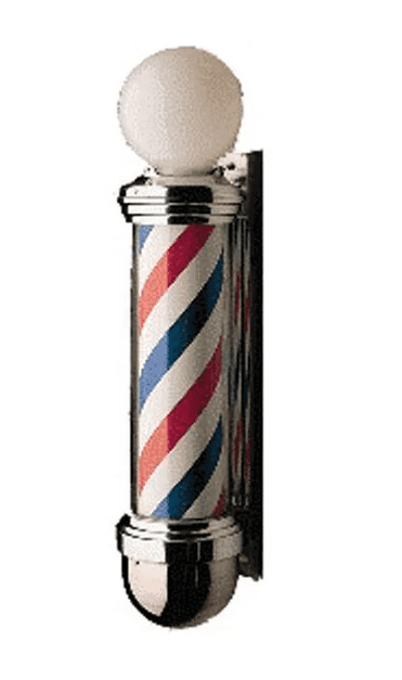 Marvy 824WLT 2 Light Revolving Barber Pole With Globe