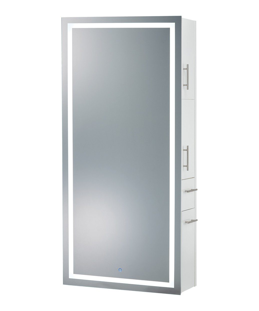 9110 LED Mirror Station White Cabinet Server