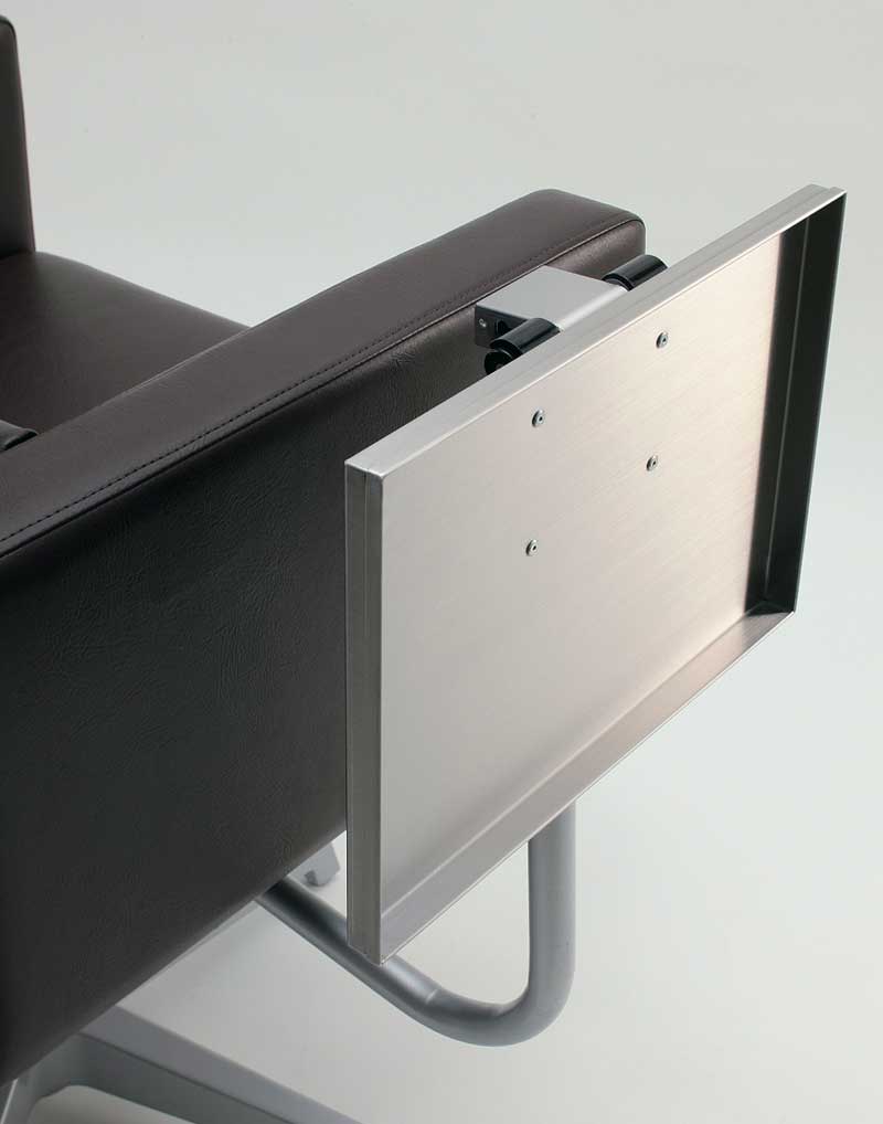 Stainless Steel Styling Chair Arm Tray (Medical Grade) - Image 3
