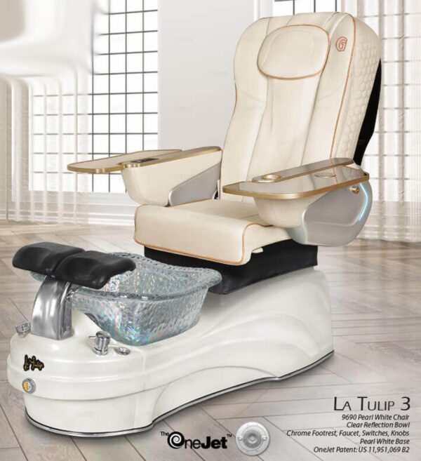 La Tulip 3 Pipeless Glass Bowl Superior Pedicure Spa