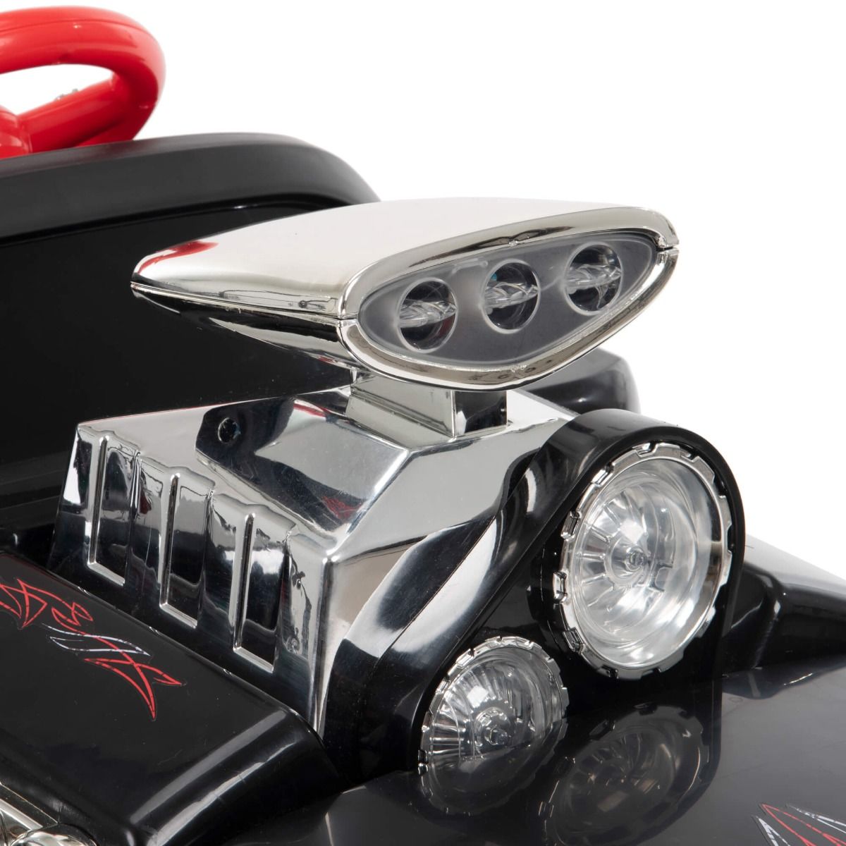 Black/Red Race Car Hair Styling Chair (You Decide Which Decals) - Image 3