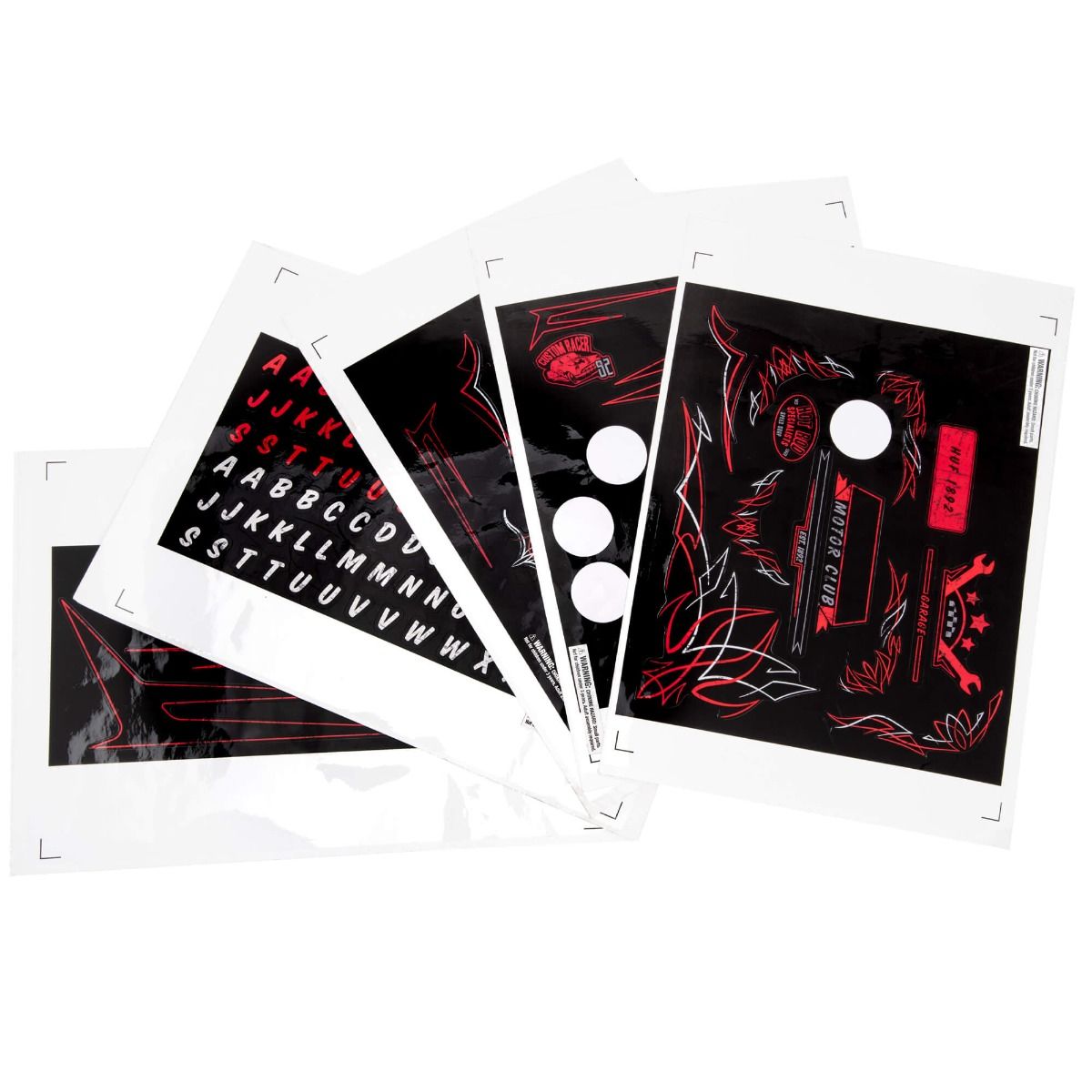 Black/Red Race Car Hair Styling Chair (You Decide Which Decals) - Image 4