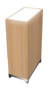 Short Display For Windows Tower Natural Wood With Plexi Top