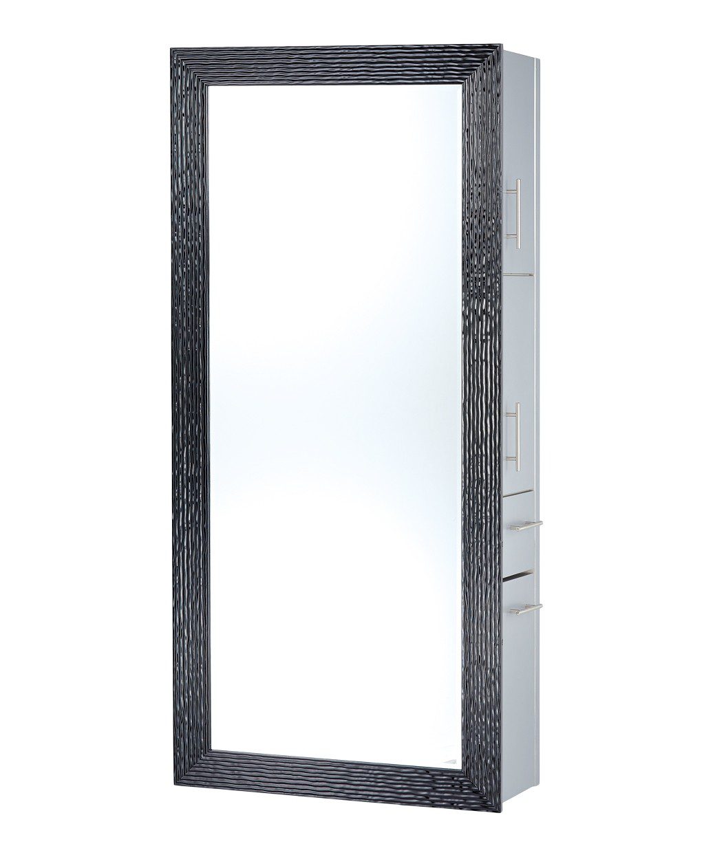 7727-SER02 Wave Black Styling Station With Mirror - Image 4