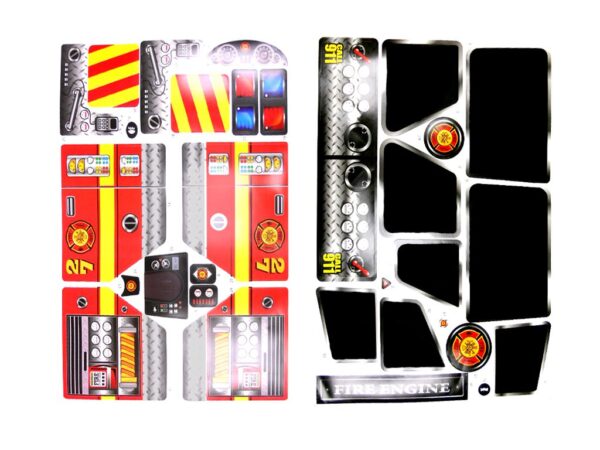 2 Seat Fire Engine Sticker Set 2 Pages