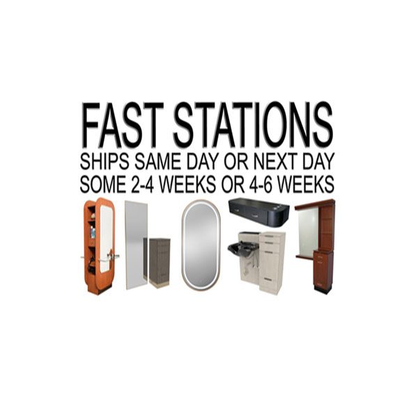 Fast Shipping Salon Cabinets & Stations