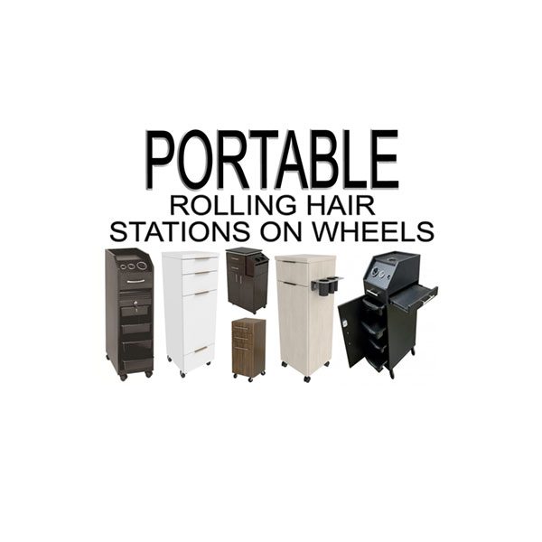 Portable Rolling Hair Stations On Wheels