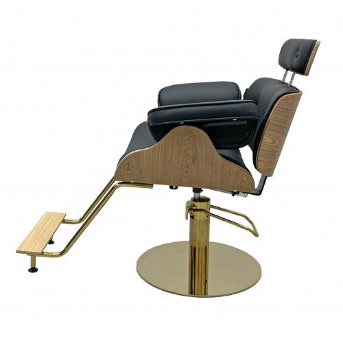 2223 Gold Reclining Styling Chair Gold Base - Image 3