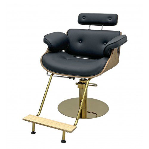 2223 Gold Reclining Styling Chair Gold Base - Image 4